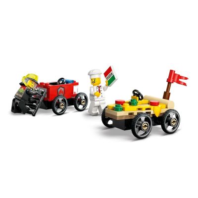 4. LEGO CITY 60458 Pizza vs. Feuerwehrwagen-Rennset
