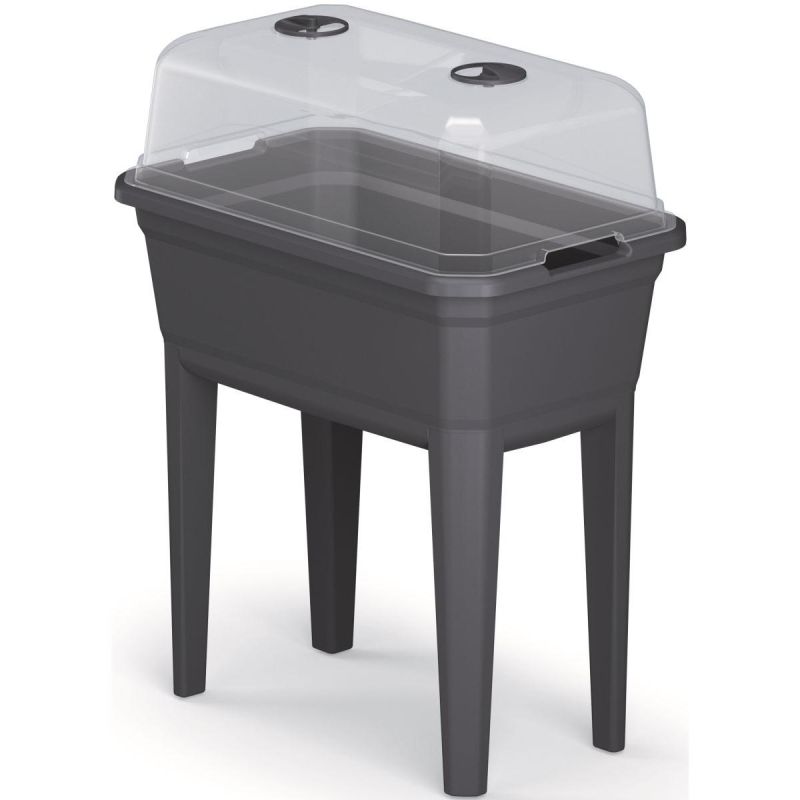 38. Stehendes Gewächshaus-Saatbeet Respana Set Ecoline 59,6 x 36,8 x 75,3 cm Anthrazit