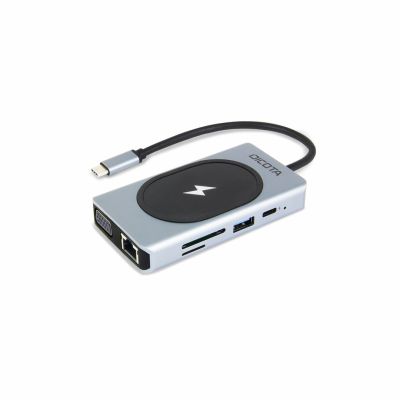 DICOTA D32059 USB-Type-C-Hubs und -Konzentratoren, Schwarz, Silber