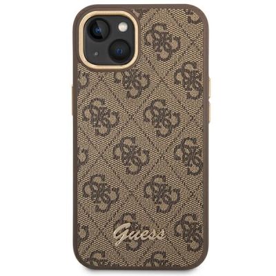 3. Guess GUHCP14MHG4SHW iPhone 14 Plus 6,7 "braun / braunes Hartschalenetui 4G Vintage Gold Logo