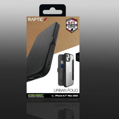 5. Raptic X-Doria Urban Folio Case iPhone 14 Plus Klapphülle schwarz