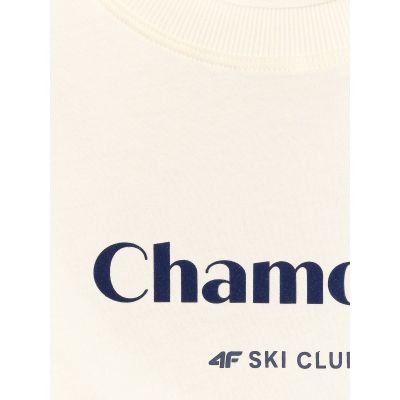 8. Locker geschnittenes Damen-T-Shirt mit Aufdruck 4F 4FRAW25TTSHF3409-12S