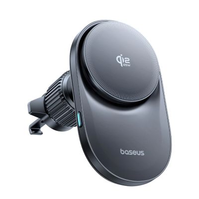 Baseus PrimeTrip VC2 Pro Magnethalterung mit Qi2.2-Ladegerät und Lüftungslüfter – Schwarz