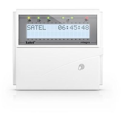 SATEL LCD-Tastatur (weiße Hintergrundbeleuchtung, 125-kHz-Näherungskartenleser) INT-KLCDR-W