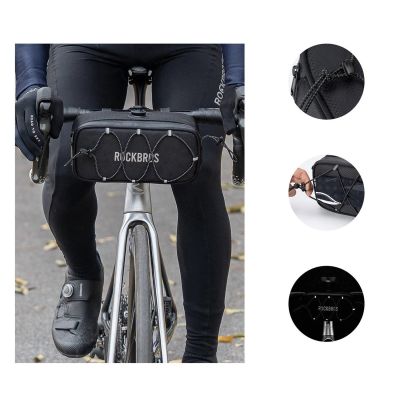 3. Rockbros TL001 ROAD TO SKY 1,9L Lenkertasche, wasserdicht – Schwarz