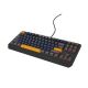 19. GENESIS THOR 230 TKL Gaming-Tastatur USB + RF Wireless + Bluetooth QWERTY Schwarz, Blau, Grau, Orange