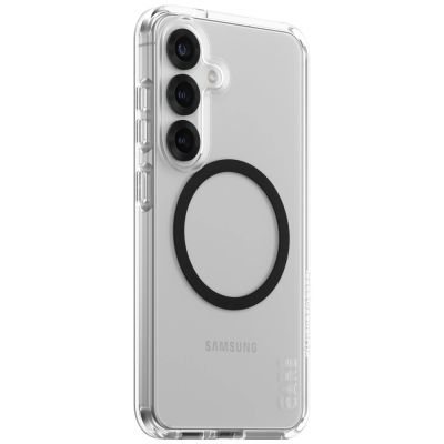 2. CARE by PanzerGlass Flagship Urban Combat Black QI-Hülle für Samsung Galaxy S25 – transparent