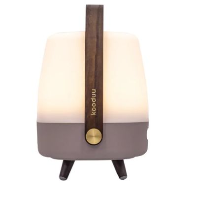 3. Kooduu Lite-up PLAY Mini Tragbarer Mono-Lautsprecher Beige, Weiß, Holz 8W