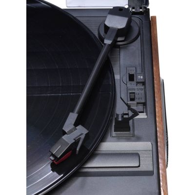 2. Denver VPR-190MK2 Retro-Plattenspieler mit Radio und eingebauten Lautsprechern