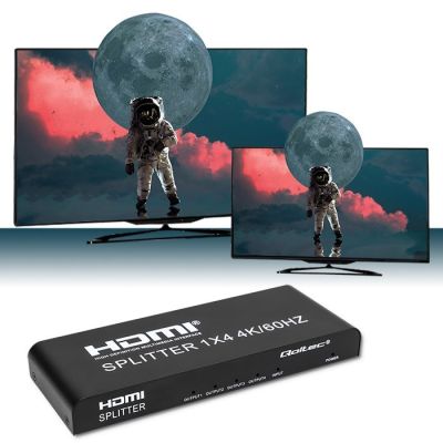 4. QOLTEC Splitter 4xHDMI 4Kx2K | 6GB/s | 60Hz