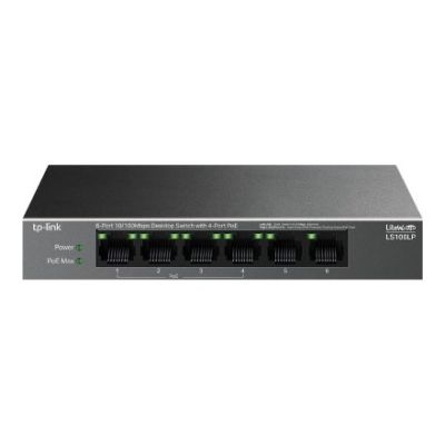 5. TP-Link LiteWave LS106LP Netzwerkkarte, unmanaged Fast Ethernet (10/100) mit PoE-Unterstützung, Schwarz
