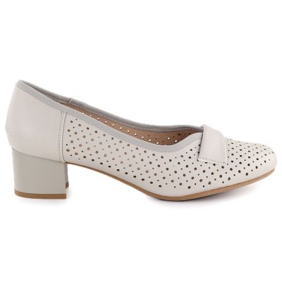 2. Beige Damenpumps mit Lochmuster, Jezzi 233-12