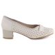 2. Beige Damenpumps mit Lochmuster, Jezzi 233-12