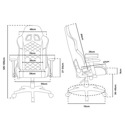 10. Arozzi AVANTI-SFB-PBK Gaming-Stuhl, Konsolen-Gaming-Stuhl, gepolsterte Sitzfläche