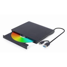 GEMBIRD Externer DVD-Brenner 8x, CD 24x USB 3.1 Slim Schwarz