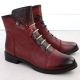 3. Damen-Stiefeletten in Bordeaux mit Kroko-Prägung Jezzi ASA62-16