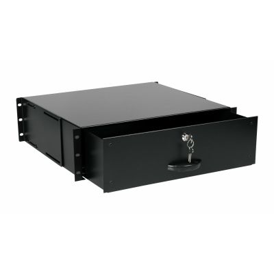 3. 19"-Schubladensystem für 3U-Serverschränke, abschließbar BK (EZD-3-B)