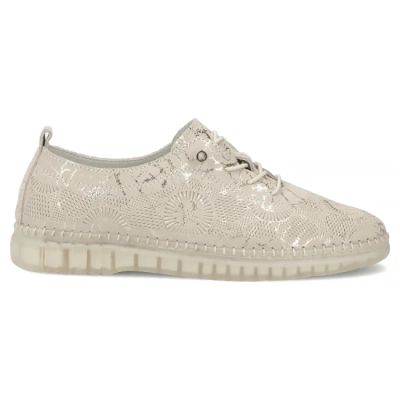 2. Beige Lederschuhe mit Gummibändern Filippo DP7810