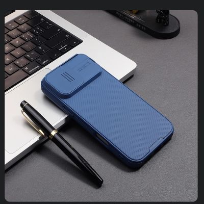 7. Nillkin CamShield Pro magnetische Hülle für iPhone 16 – blau