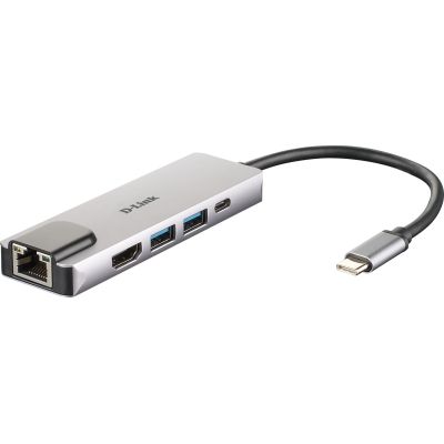 D-Link DUB-M520 Adapter – Kabelgebunden – Thunderbolt 3 – 60 W – 10/100/1000 Mbit/s – IEEE 802.3 – IEEE 802.3ab – IEEE 802.3az – IEEE 802.3u – IEEE 802.3x – Aluminium