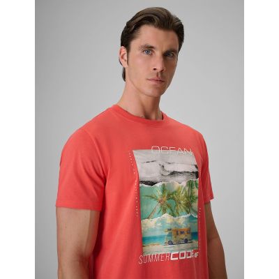 4. Herren-T-Shirt mit Aufdruck, regulär, Größe 4F 4FRSS26TTSHM4304-63S