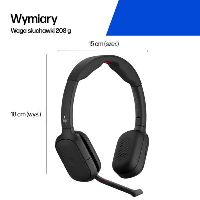 6. HP Poly Stereo Bluetooth-Headset Focus 625