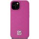 3. DKNY MagSafe-Hülle mit Ledermuster und Metalllogo für iPhone 15/14/13, Rosa