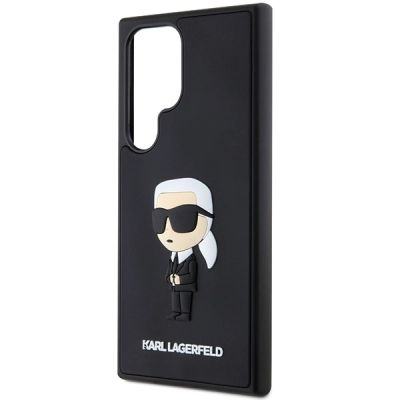 6. Karl Lagerfeld 3D Rubber Ikonik Case für Samsung Galaxy S24 Ultra - Schwarz