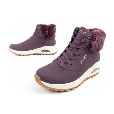 17. Skechers Uno Rugged Damen Isolierte Winterstiefel Lila