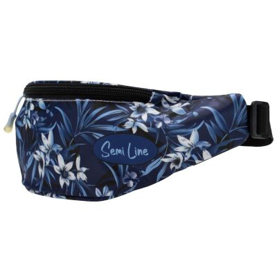 2. Gürteltasche L2024 marineblaue Blumen SEMI LINE