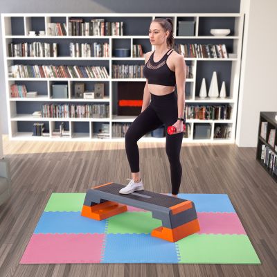 9. Multipack One Fitness MP10 Puzzlematte grün-blau-rot 9 Teile 10 mm