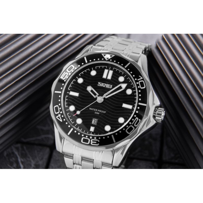 7. Herrenuhr Skmei 9276SISIBK + BOX