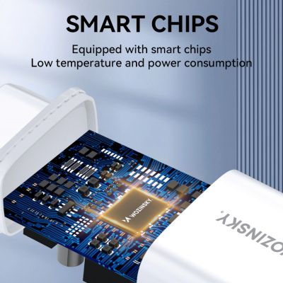 8. Wozinsky CWCUCW 30W USB-C / 2 x USB-A Wandladegerät - Weiß