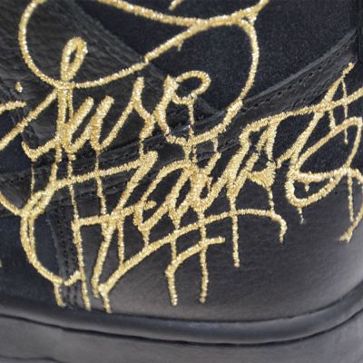 5. Nike SB Dunk High FAUST Herren-Sportschuhe Schwarz Gold - DH7755-001