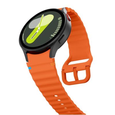3. Tech-Protect Silikon-Sportarmband für Samsung Galaxy Watch 4/5/5 Pro/6/7/FE – Orange