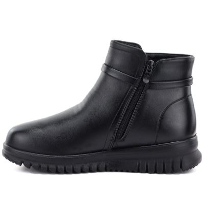 7. Bequeme Damen-Ankle-Boots mit Keilabsatz, schwarz, Potocki PT16397