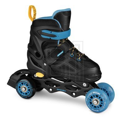 10. Spokey Quattro 4IN1 SPK-943434 Inlineskates Größe 38-41 BK/DBL