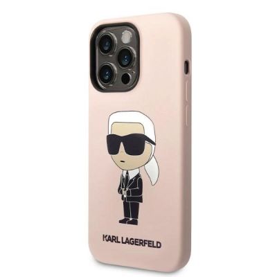 2. Karl Lagerfeld KLHCP14LSNIKBCP iPhone 14 Pro 6.1" Hardcase pink/pink Silikon Ikonik