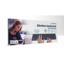 Gembird KB-BTRGB-01-DE Universal-Bluetooth-Tastatur QWERTZ Deutsch Schwarz