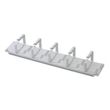 19" 2U Kabelorganizer, 5x Stahlhalterungen, 85x60 mm, grau
