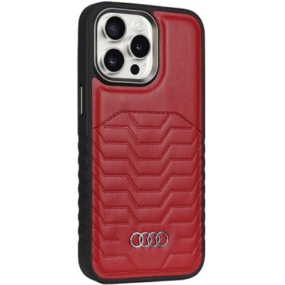 6. Audi Kunstlederhülle mit MagSafe für iPhone 15 Pro – rot
