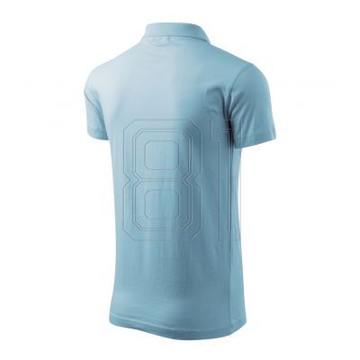 9. Malfini Single J. M MLI-20215 blaues Poloshirt
