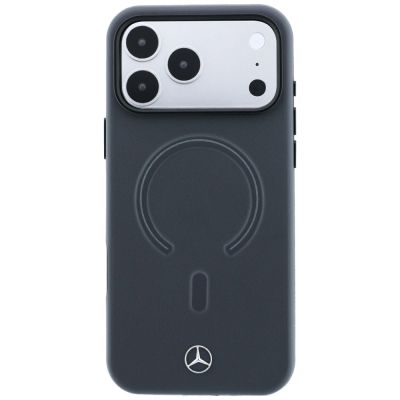 3. Mercedes Leder 3D MagSafe Hülle für iPhone 18 Pro Max / 17 Pro Max – Anthrazit