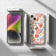 9. Ringke Fusion Design Armoured Sleeve Cover mit Gelrahmen für iPhone 14 Plus transparent (Floral) (FD637E31)