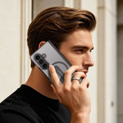 13. Dux Ducis Kind Hülle für Samsung Galaxy Z Fold 8 Ultra / Z Fold 7 mit Ständer, kompatibel mit MagSafe – Schwarz