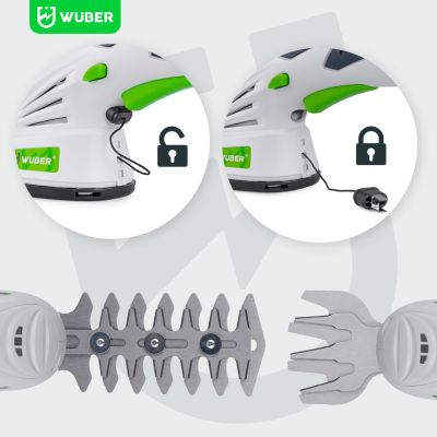 6. Akku-2-in-1-Trimmer für Hecken und Gras, 7,2 V, Schnitt 120 mm, USB-C, W23320 WUBER