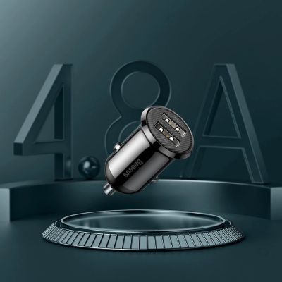 12. Baseus Grain Pro Autoladegerät 2x USB 4,8 A weiß (CCALLP-02)