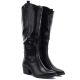 4. Schwarze Cowboystiefel mit Blockabsatz M.Daszyński SA261-6