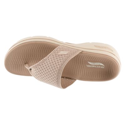 3. Skechers Go Walk Arch Fit 2.0 Sandalen – Carrie 140861-TPE Beige, Größe 36