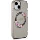 4. Guess IML Flowers Wreath MagSafe Hülle für iPhone 15 / 14 / 13 – Schwarz